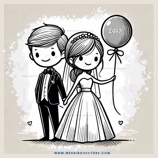 a couple celebrating their wedding in 2017