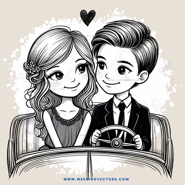 a couple in a car