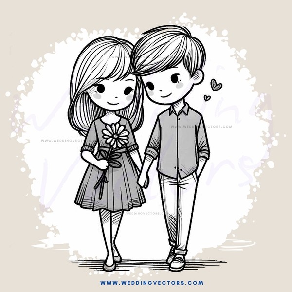 two young people standing together and sharing affection
