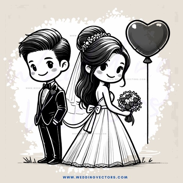 wedding vibes in black and white