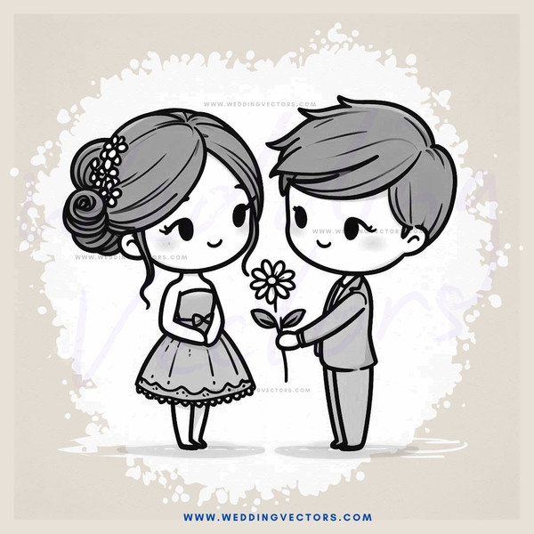 two people holding a flower
