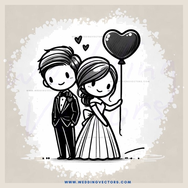 couple holding hands and balloon