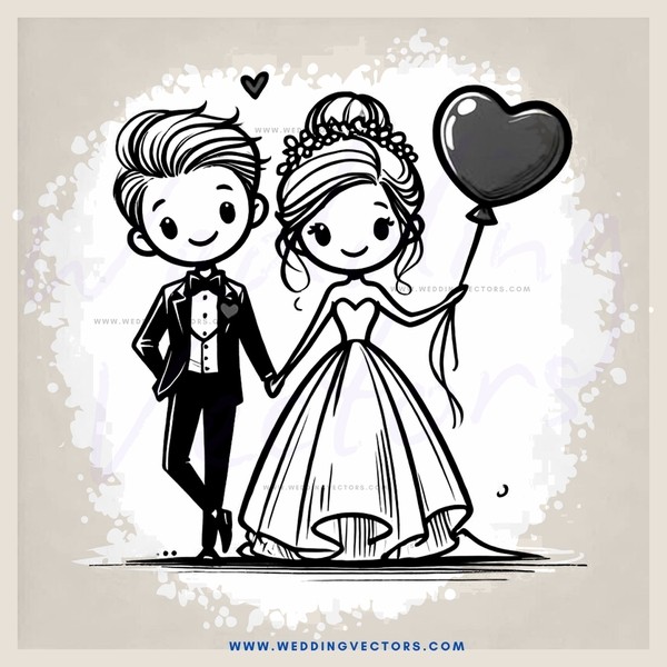 a bride and groom on their wedding day