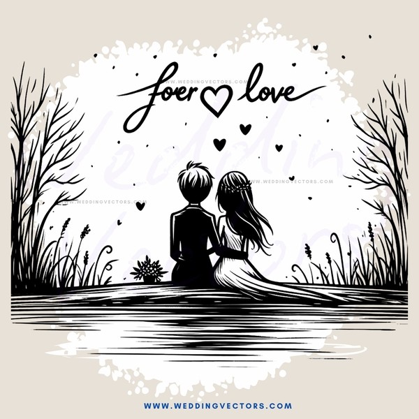 love in black and white poster
