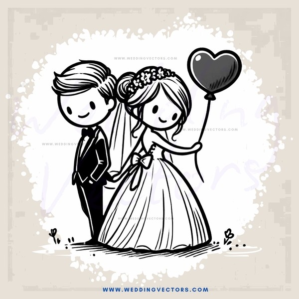 a couple exchanging rings and holding hearts