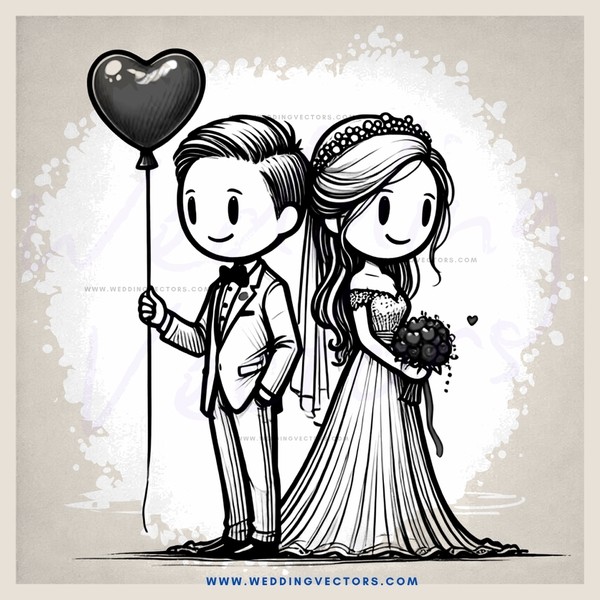 a couple on their wedding day