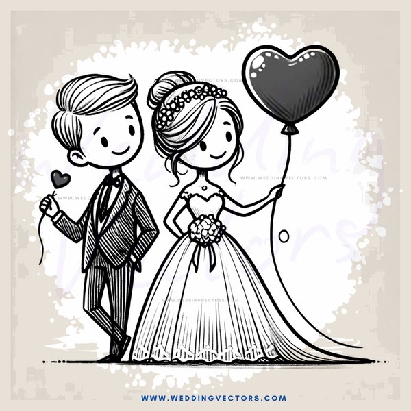 a couple holding a heart balloon