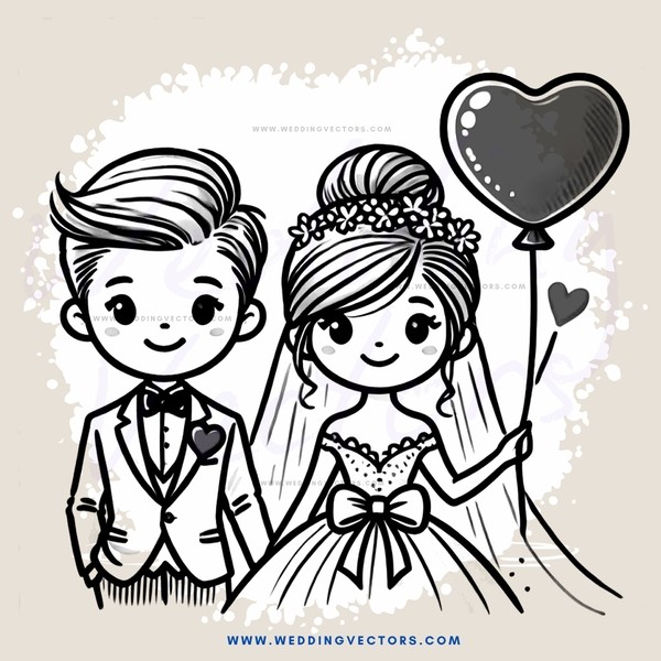 wedding couple on their big day