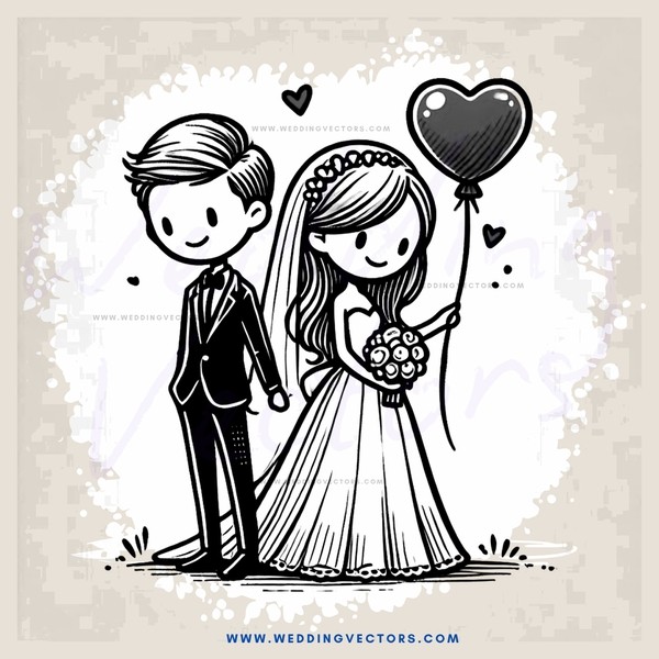 a couple standing on grass