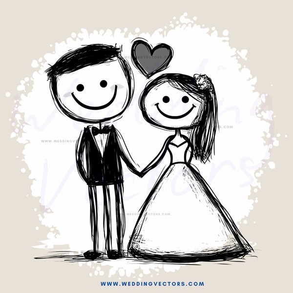 a couple in love drawing