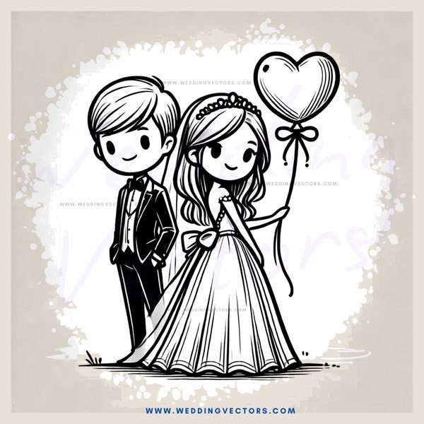 a bride and groom on their wedding day