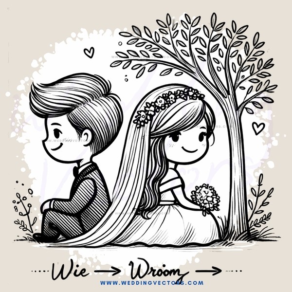 wedding gift card picture in black and white