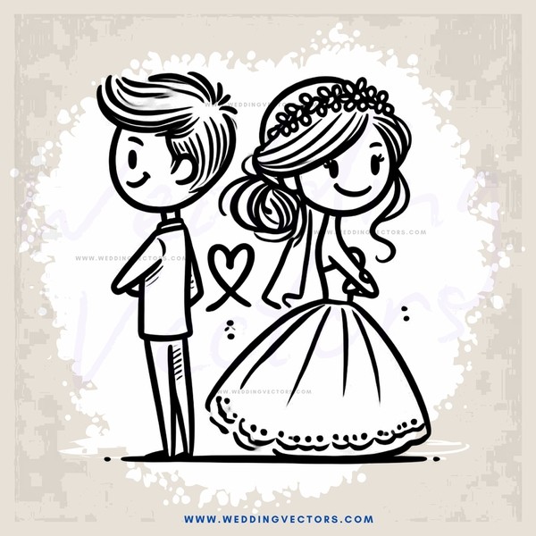 cartoon wedding ring shot