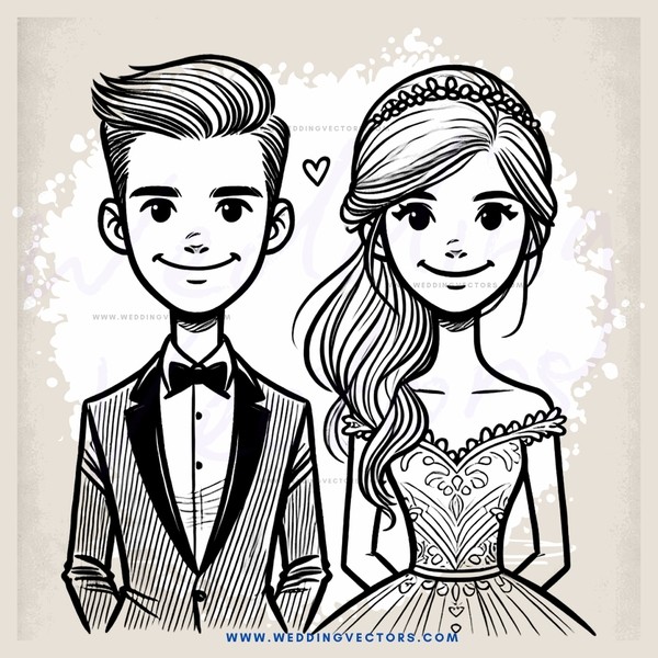 wedding portrait (cartoon)