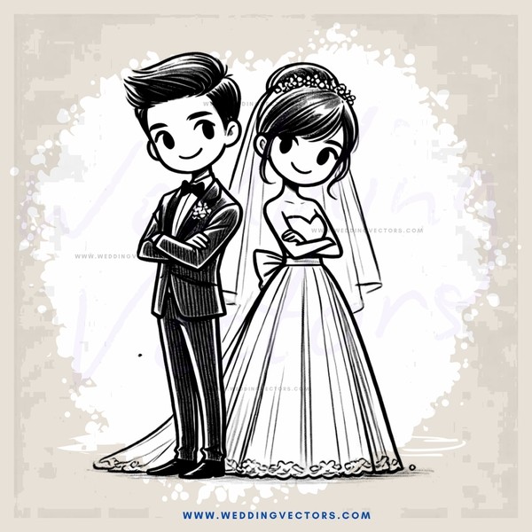 a boy and girl standing together with rings on their fingers