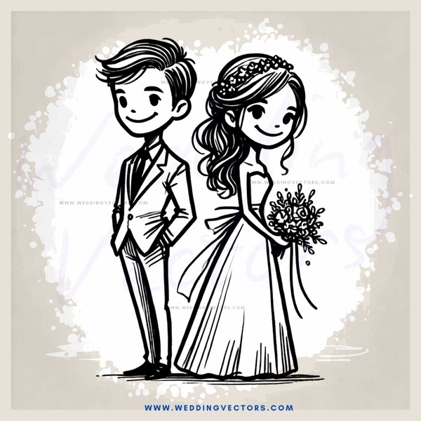 wedding couple posing for picture