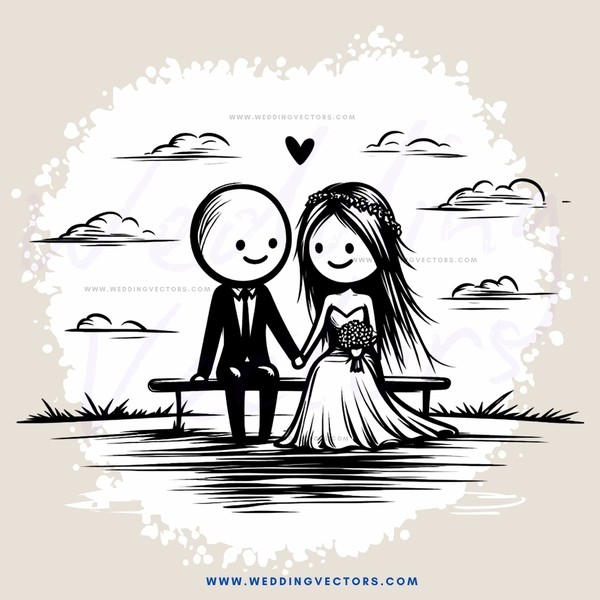 couple on bench with happy thoughts