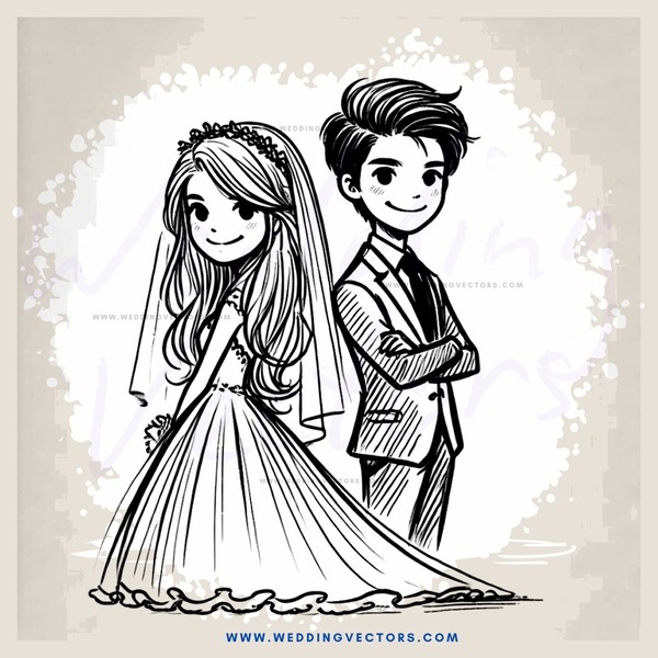 wedding portrait with bride and groom