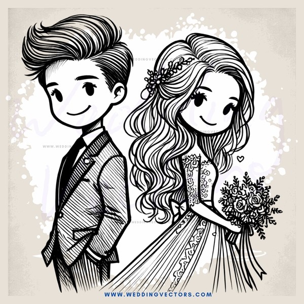 a young couple in black and white