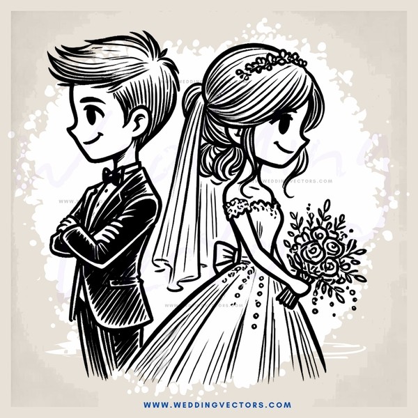 a bride and groom