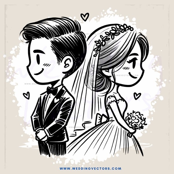 a bride and groom