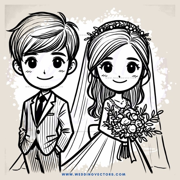 a bride and groom on their wedding day