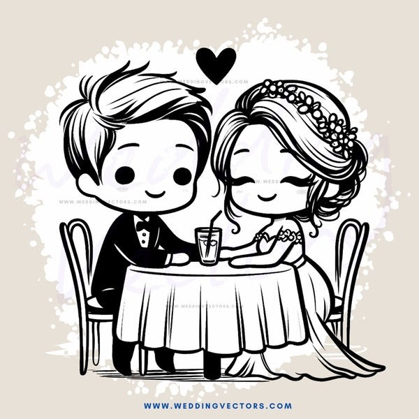 couple at a wedding dinner