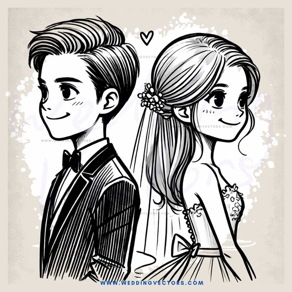 a couple's smile on their wedding day