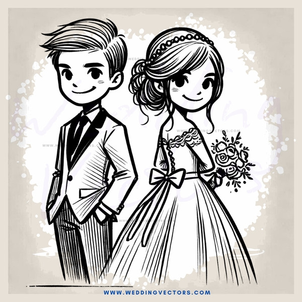 a couple on their wedding day