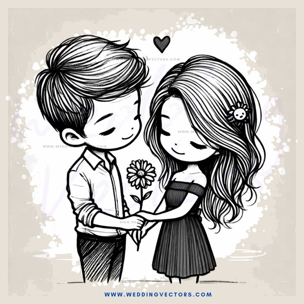 a young couple in love