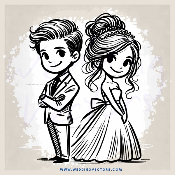 the boy and girl are standing together