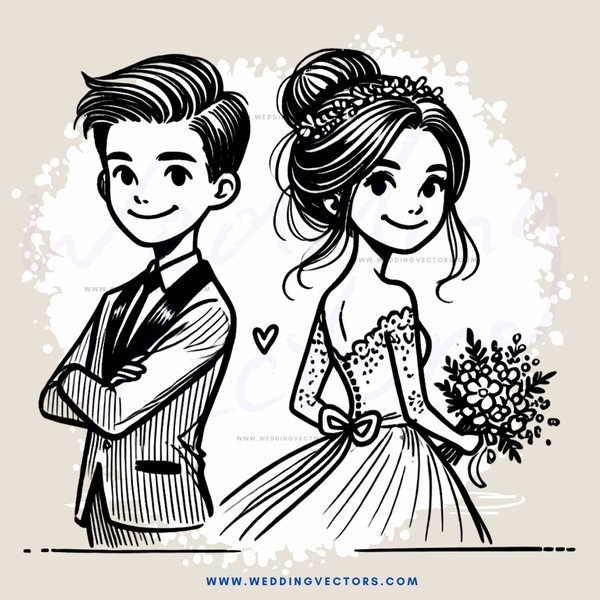 wedding cartoon