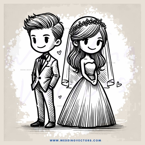 a bride and groom on their wedding day