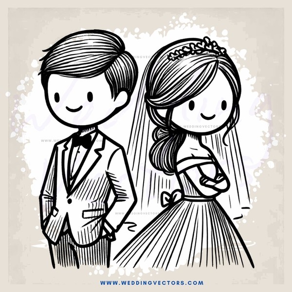 wedding couple illustration