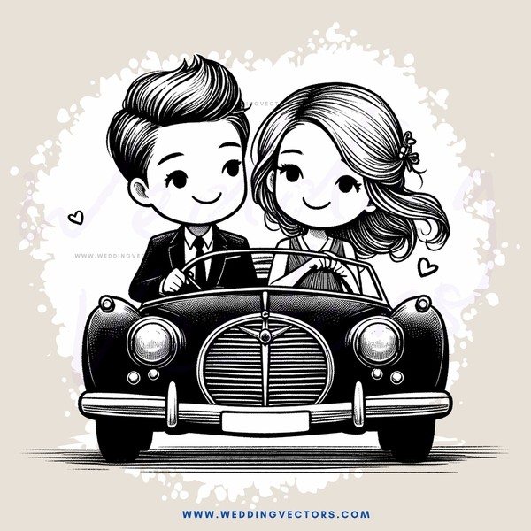 a couple in a car
