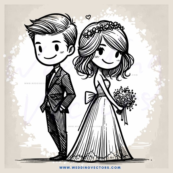bride and groom with their arms around each other