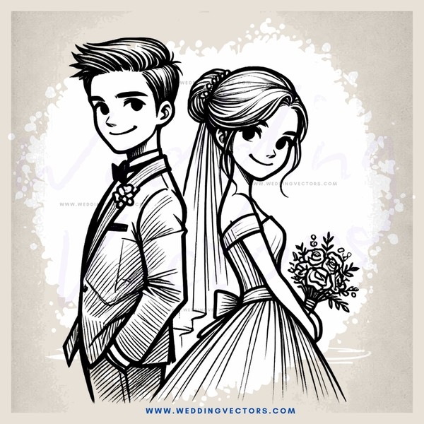 a couple's portrait with flowers