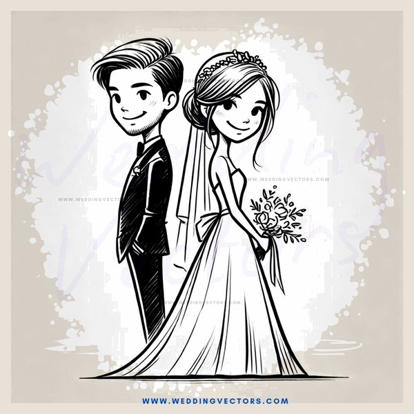 newlyweds smile on their wedding day