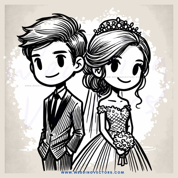 bride & groom smile for picture