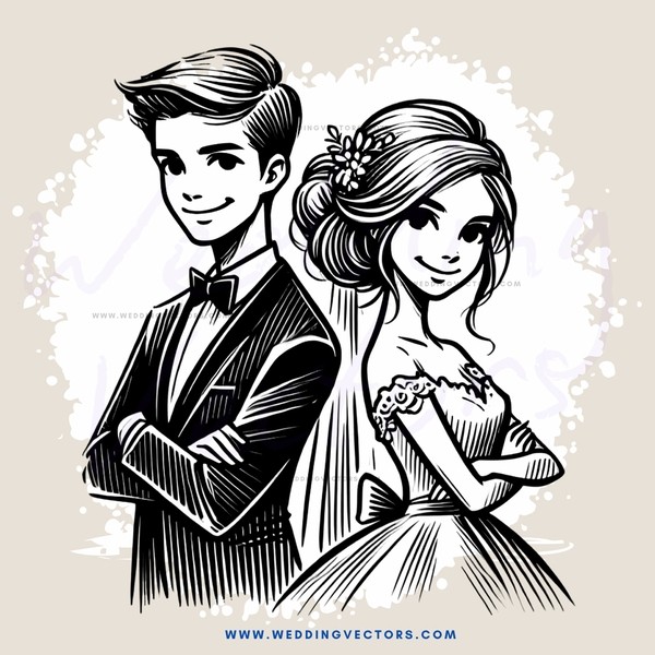 a boy and girl standing together