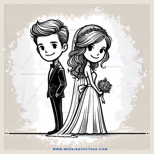 a newlywed couple's picture