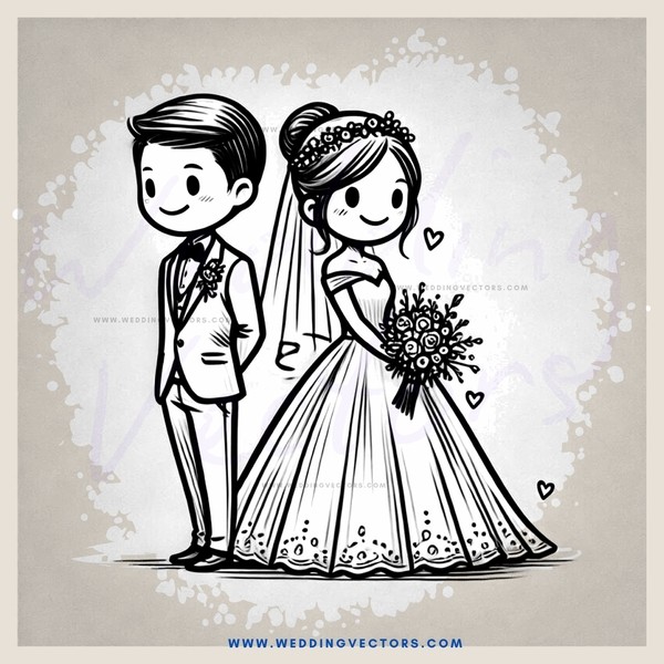 a couple on their wedding day