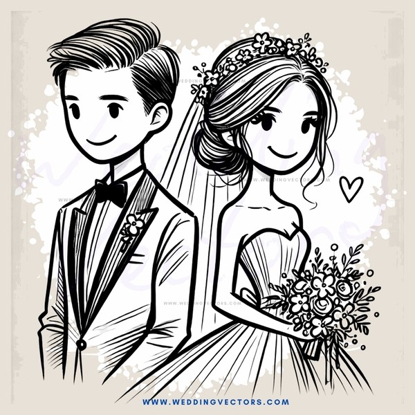 the bride and groom picture