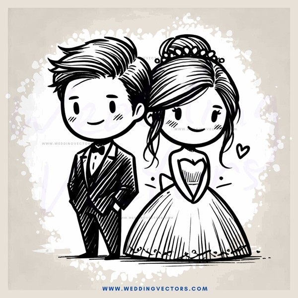 a couple standing together with hearts on their faces