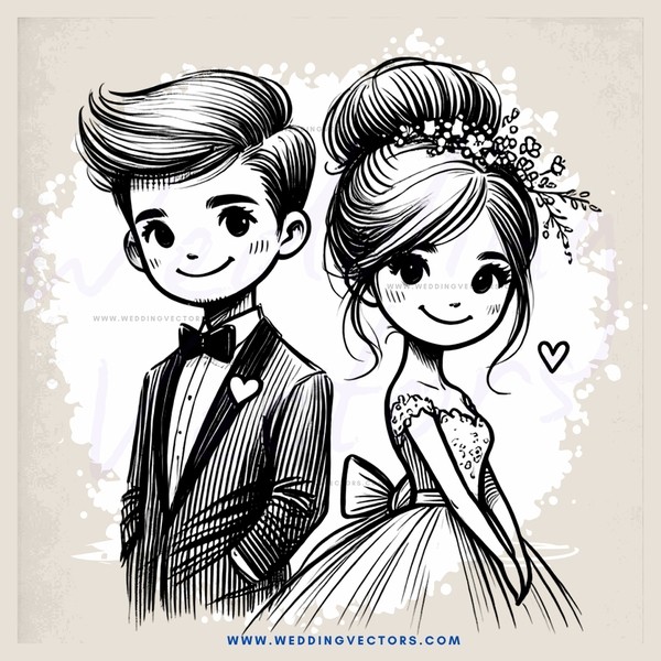 a cartoon picture of a couple