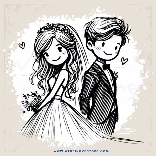 a wedding ringtone with two people and two hearts