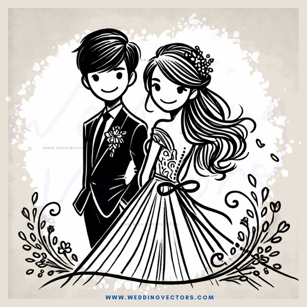 a couple's wedding portrait