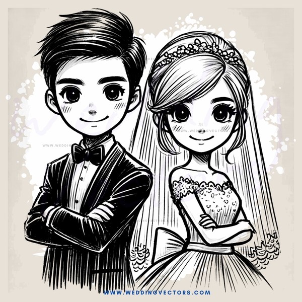 a couple in black and white