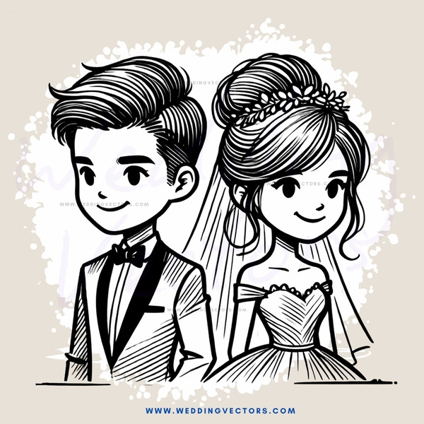 groom and bride posing for their picture