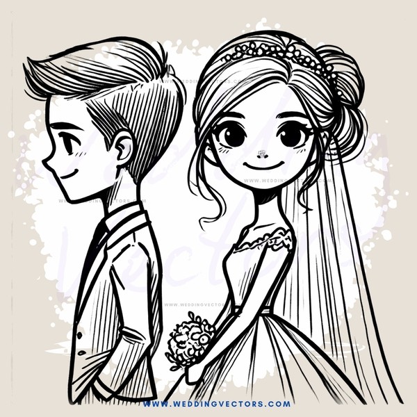 bride and groom portrait